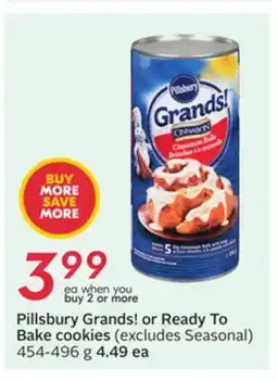 Sobeys Pillsbury Grands! or Ready To Bake cookies offer