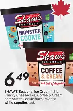 Sobeys SHAW'S Seasonal Ice Cream offer