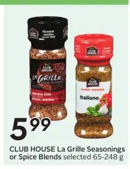 Sobeys CLUB HOUSE La Grille Seasonings or Spice Blends offer