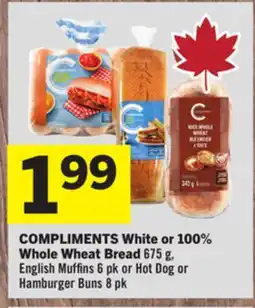 Foodland COMPLIMENTS White or 100% Whole Wheat Bread offer