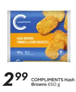 Sobeys COMPLIMENTS Hash Browns offer
