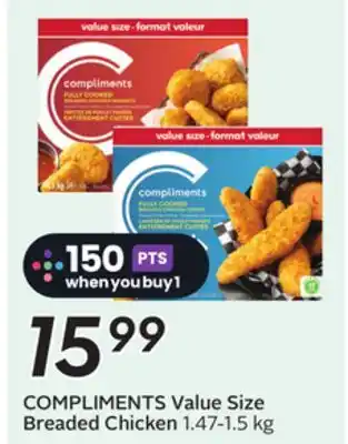 Sobeys COMPLIMENTS Value Size Breaded Chicken offer