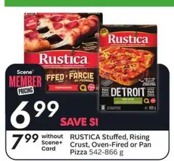 Sobeys RUSTICA Stuffed, Rising Crust, Oven-Fired or Pan Pizza offer