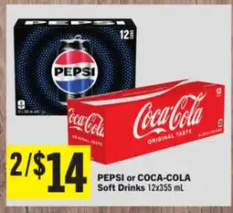 Foodland PEPSI or COCA-COLA Soft Drinks offer