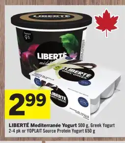 Foodland LIBERTÉ Mediterranée Yogurt offer