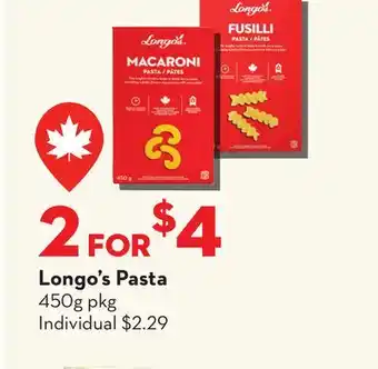 Longo's Pasta offer
