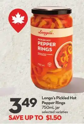 Longo's Pickled Hot Pepper Rings offer