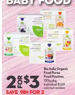 Longo's Organic Food Puree Food Pouches offer