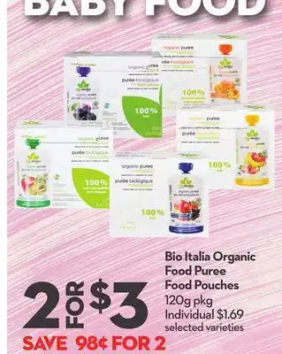 Longo's Organic Food Puree Food Pouches offer