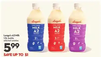 Longo's A2 Milk offer