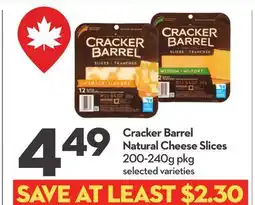 Longo's Cracker Barrel Natural Cheese Slices offer