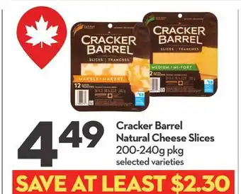 Longo's Cracker Barrel Natural Cheese Slices offer
