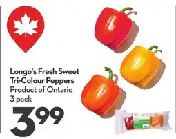 Longo's Fresh Sweet Tri-Colour Peppers offer
