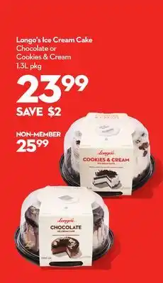 Longo's Ice Cream Cake offer