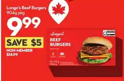 Longo's Beef Burgers offer