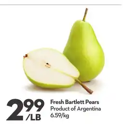 Longo's Fresh Bartlett Pears offer
