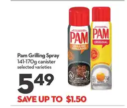 Longo's Pam Grilling Spray offer