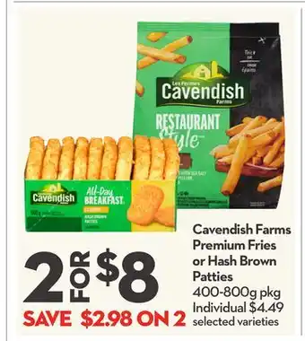 Longo's Cavendish Farms Premium Fries or Hash Brown Patties offer