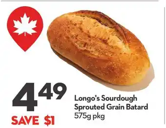 Longo's Sourdough Sprouted Grain Batard offer