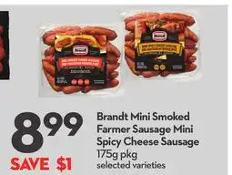 Longo's Mini Smoked Farmer Sausage Mini Spicy Cheese Sausage offer