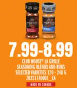 Loblaws CLUB HOUSE LA GRILLE SEASONING BLENDS AND RUBS, 120 - 248 G offer
