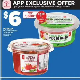 Loblaws PC SALSA, 300 G/430 ML offer