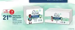 Loblaws PAMPERS PURE SUPER BIG PACK DIAPERS, SIZE N-6, 42-82'S offer