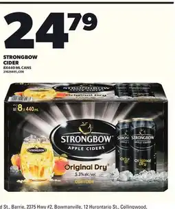 Loblaws STRONGBOW CIDER, 8X440 ML CANS offer