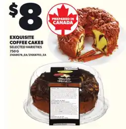 Loblaws EXQUISITE COFFEE CAKES, 750 G offer