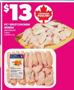 Loblaws PC SPLIT CHICKEN WINGS, 730 G offer