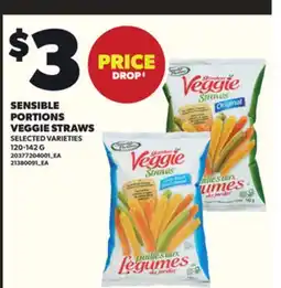 Loblaws SENSIBLE PORTIONS VEGGIE STRAWS, 120-142 G offer
