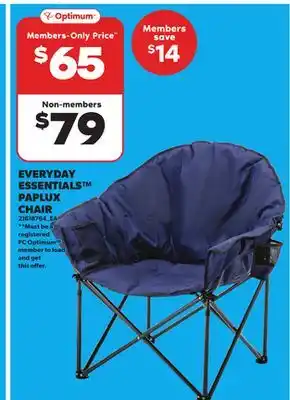 Loblaws EVERYDAY ESSENTIALS PAPLUX CHAIR offer