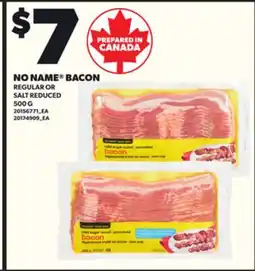 Loblaws NO NAME BACON, 500 G offer