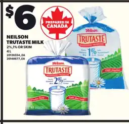 Loblaws NEILSON TRUTASTE MILK, 2%,1% OR SKIM, 4 L offer