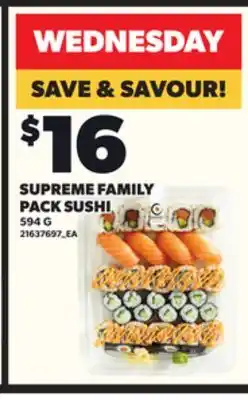 Loblaws SUPREME FAMILY PACK SUSHI, 594 G offer