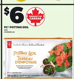 Loblaws PC POTTING SOIL, 25L offer