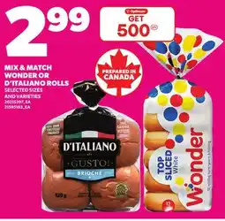Loblaws MIX & MATCH WONDER OR D'ITALIANO ROLLS offer