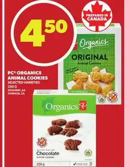 Loblaws PC ORGANICS ANIMAL COOKIES, 250G offer