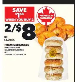 Loblaws PREMIUM BAGELS, 6'S offer