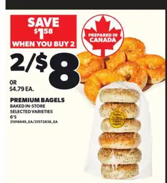 Loblaws PREMIUM BAGELS, 6'S offer