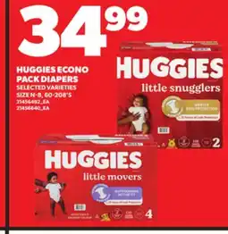 Loblaws HUGGIES ECONO PACK DIAPERS, 60-208'S offer