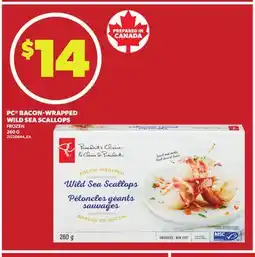 Loblaws PC BACON-WRAPPED WILD SEA SCALLOPS, 260 G offer