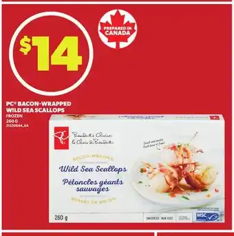 Loblaws PC BACON-WRAPPED WILD SEA SCALLOPS, 260 G offer