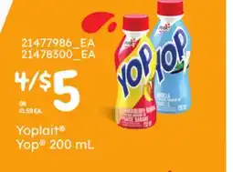 Loblaws YOPLAIT YOP , 200ML offer