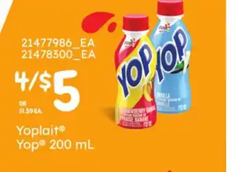 Loblaws YOPLAIT YOP , 200ML offer