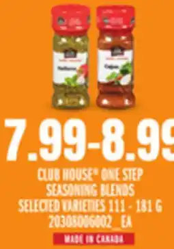 Loblaws CLUB HOUSE ONE STEP SEASONING BLENDS, 111 - 181 G offer