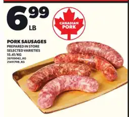 Loblaws PORK SAUSAGES offer