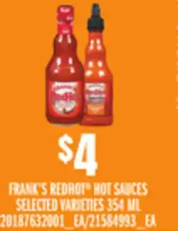 Loblaws FRANK'S REDHOT HOT SAUCES, 354 ML offer