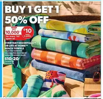 Loblaws EVERYDAY ESSENTIALS OR LIFE AT HOME BEACH TOWELS offer