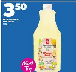 Loblaws PC NUMBU PANI LEMONADE, 1.54 L offer